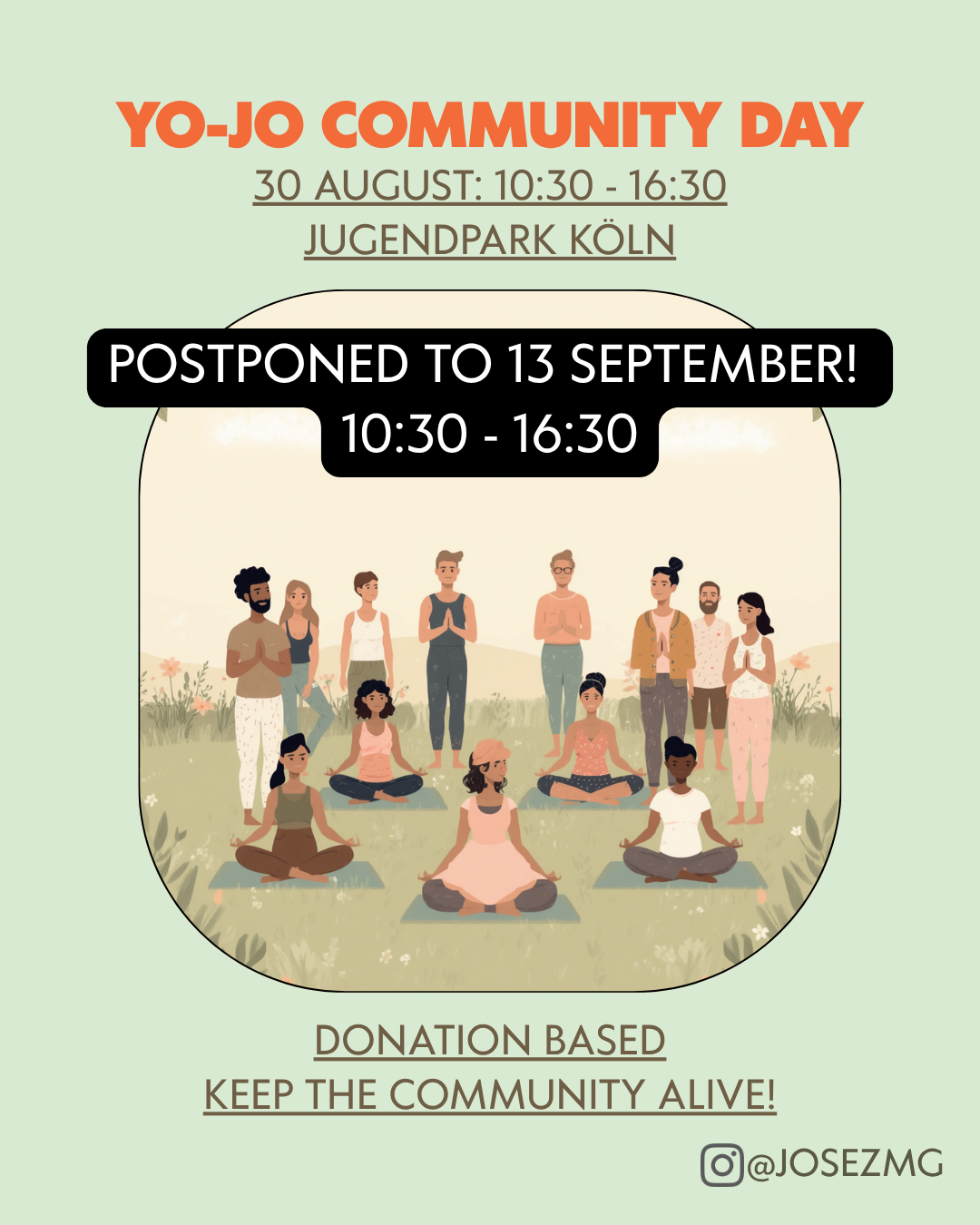 Yo-Jo Community Day – 13 September, Jugendpark Köln, donation based