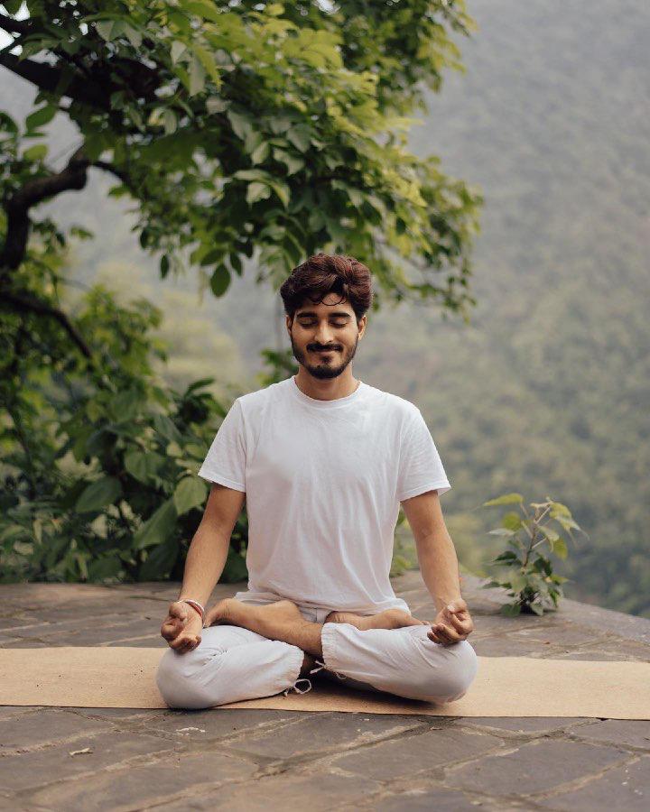 Nitish meditating